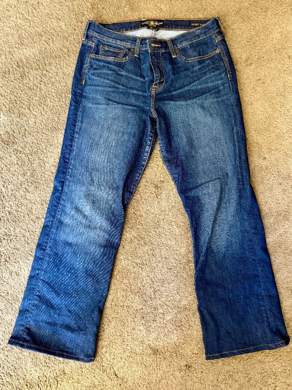 Lucky Brand Sweet N Low Bootcut Jeans Size 14/32 Style 7W11244 Dark Wash